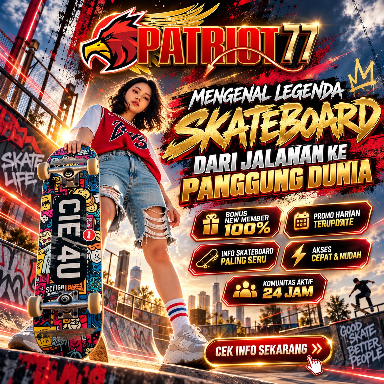 PATRIOT77 |Mengenal Legenda Skateboard dari Jalanan ke Panggung Dunia